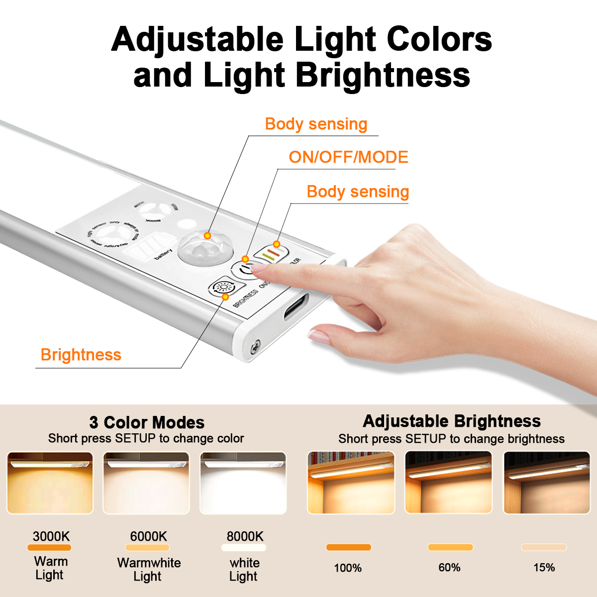 HCP250 电量显示三色橱柜灯